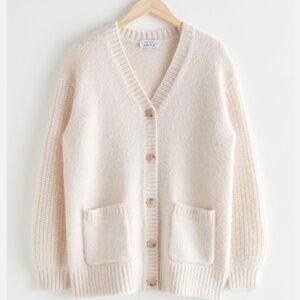 & Other Stories Wool Blend Oversized Cardigan